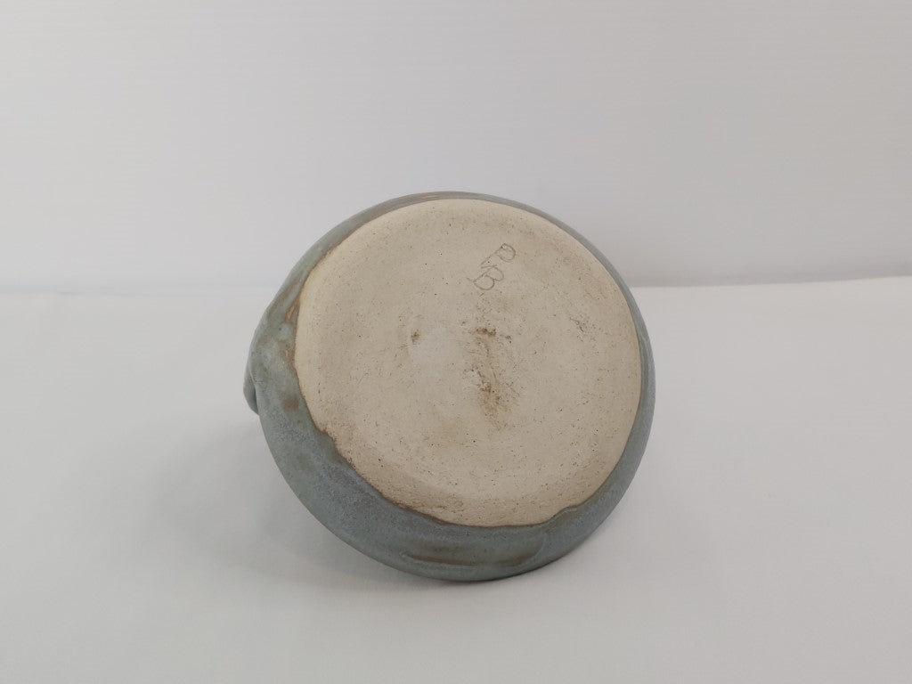Signed Studio Pottery Candle Holder with Handle