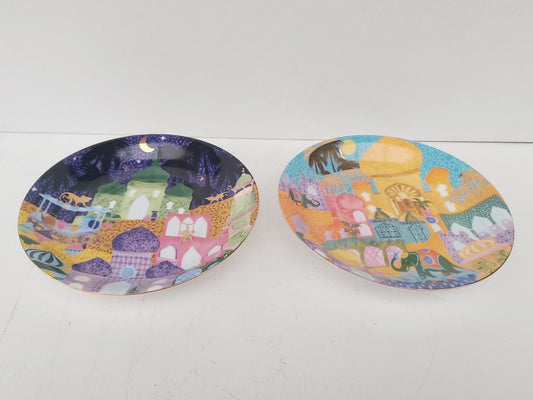 T2 Pair of Colourful Byzantine Saucers