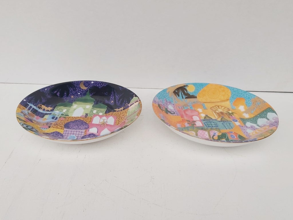 T2 Pair of Colourful Byzantine Saucers
