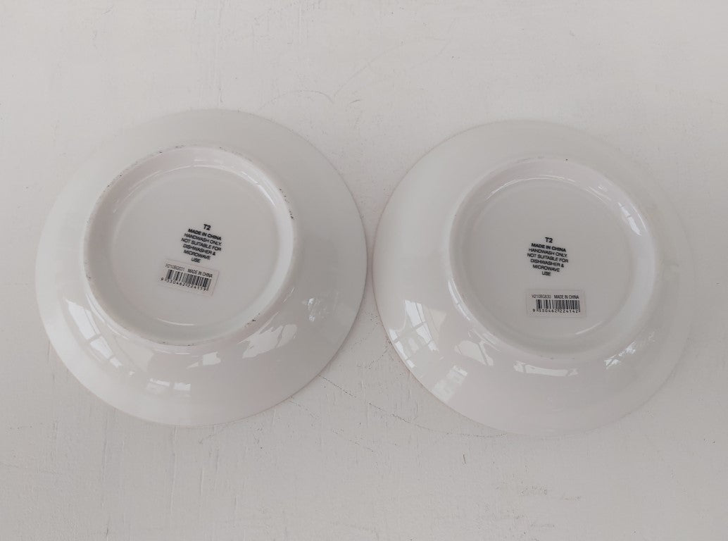 T2 Pair of Colourful Byzantine Saucers