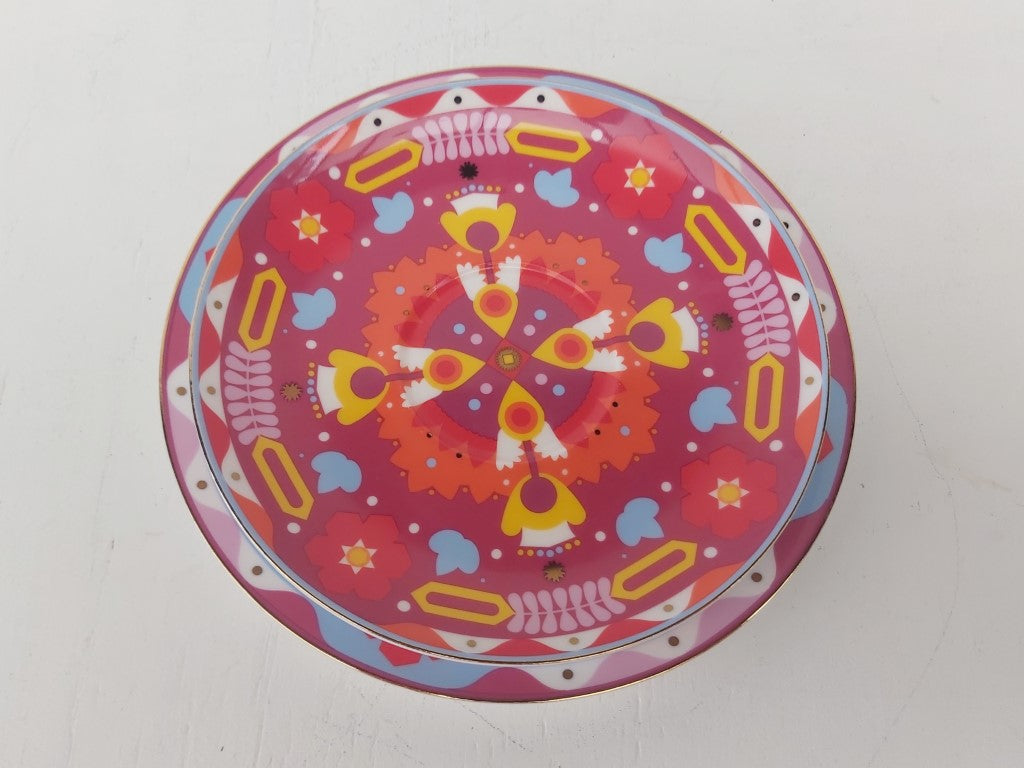 T2 Colourful Saucer & Coordinating Plate