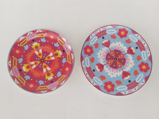 T2 Colourful Saucer & Coordinating Plate