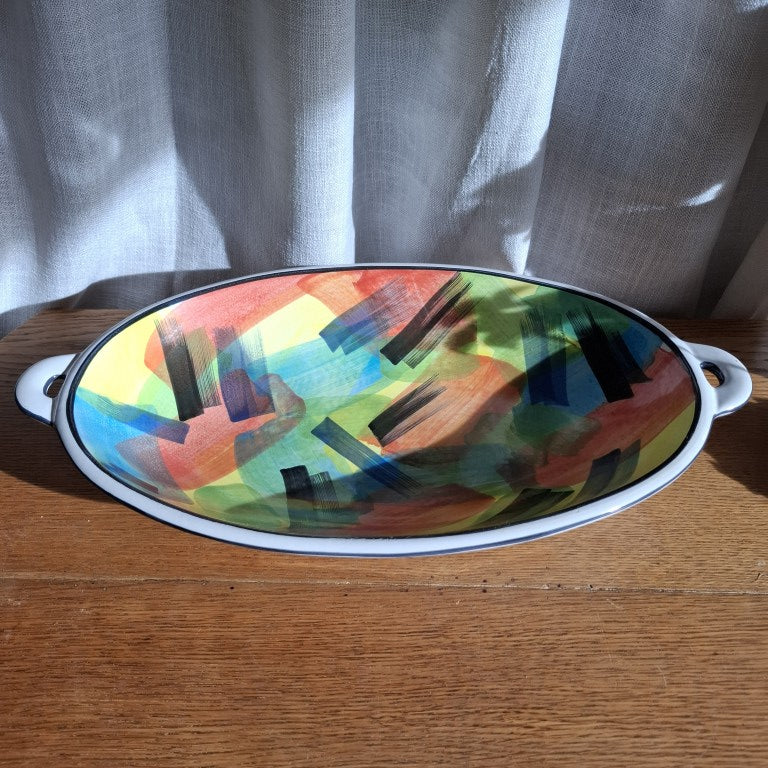 Temuka Pottery Flamenco Pattern Dish