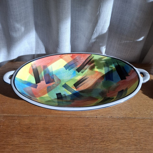 Temuka Pottery Flamenco Pattern Dish