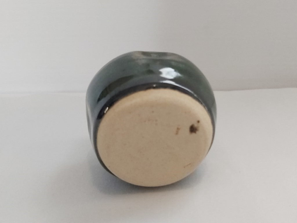 Cute Wee Green Pottery Bud Vase