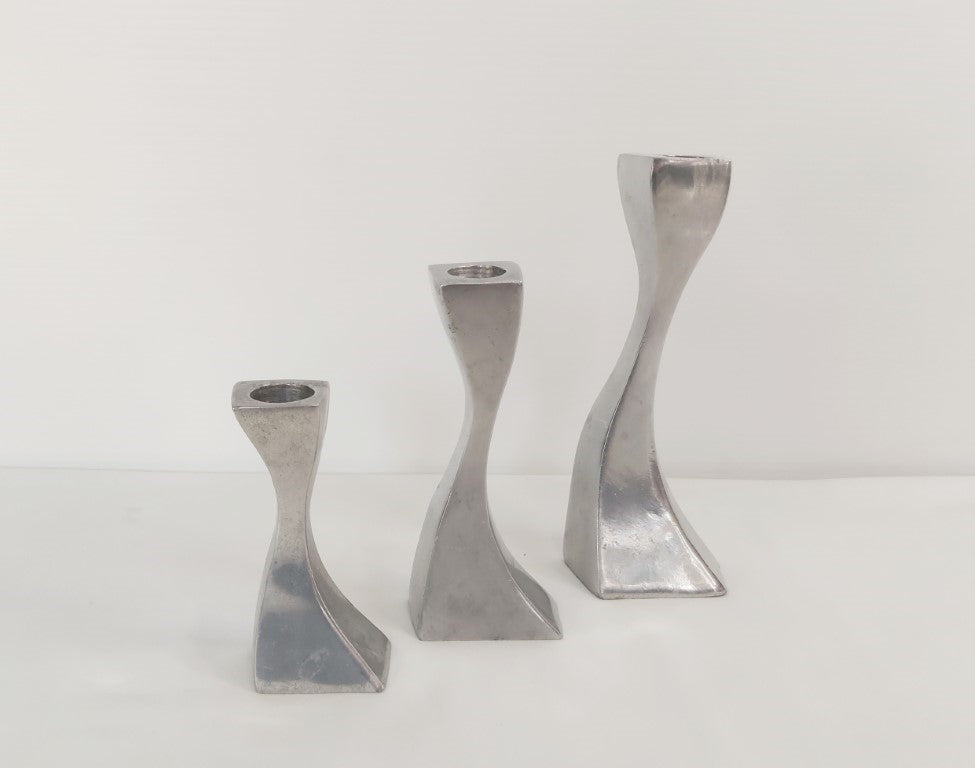 Vintage MOMA New York Cec Lepage Aluminium Candlesticks