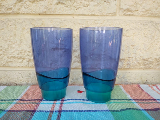 Tupperware Blue & Turquoise Illusions Plastic Cups