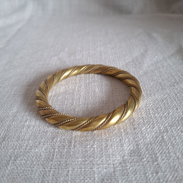 Vintage Twisted Rope Gold Toned Bracelet