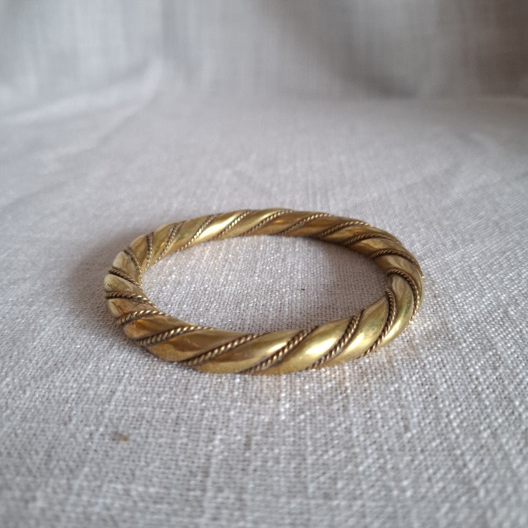 Vintage Twisted Rope Gold Toned Bracelet