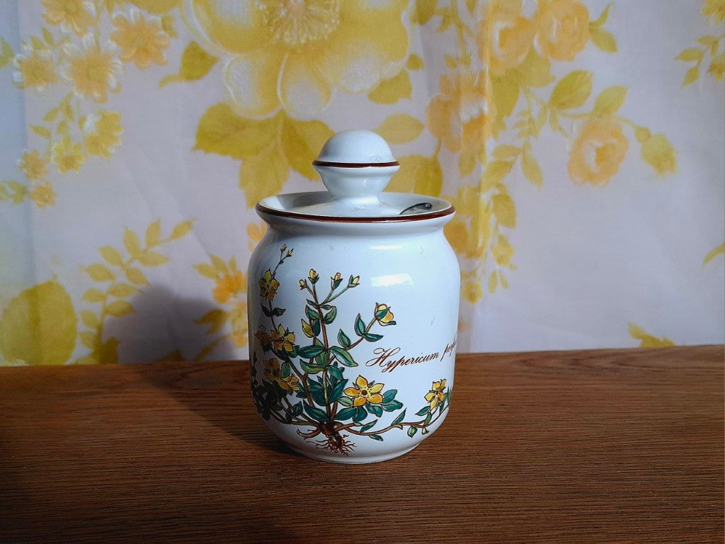 Vintage Villeroy & Boch Botanica Mustard Pot with Spoon