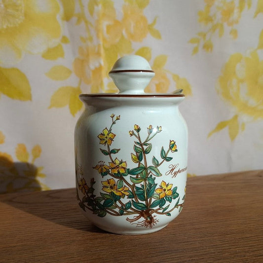 Vintage Villeroy & Boch Botanica Mustard Pot with Spoon