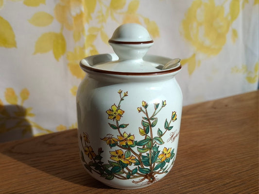 Vintage Villeroy & Boch Botanica Mustard Pot with Spoon