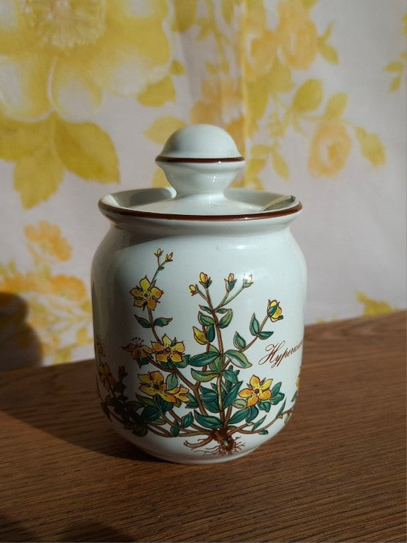 Vintage Villeroy & Boch Botanica Mustard Pot with Spoon