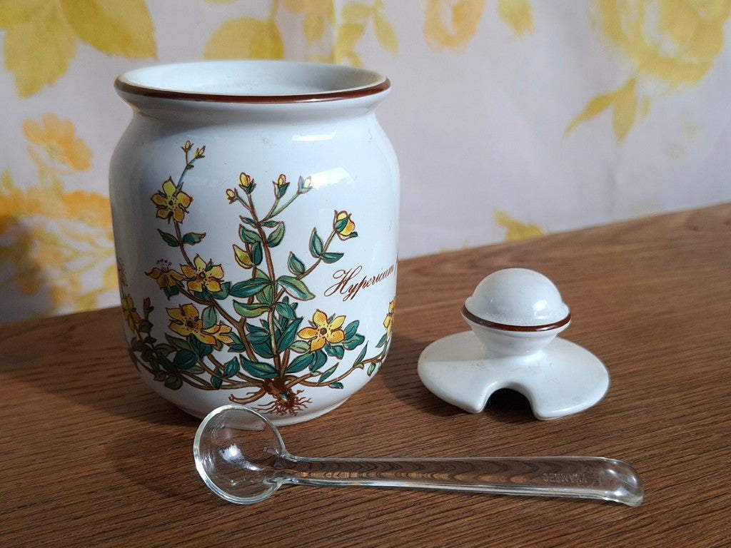 Vintage Villeroy & Boch Botanica Mustard Pot with Spoon