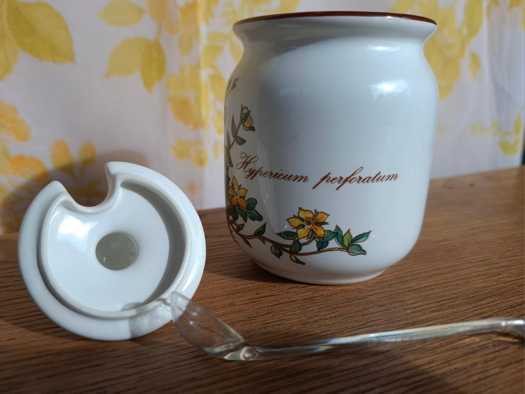Vintage Villeroy & Boch Botanica Mustard Pot with Spoon