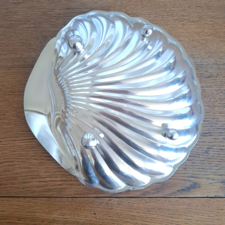 Vintage Apollo Bernard Rice's Sons Silver Plated Clamshell Serving Bowl – #5437
