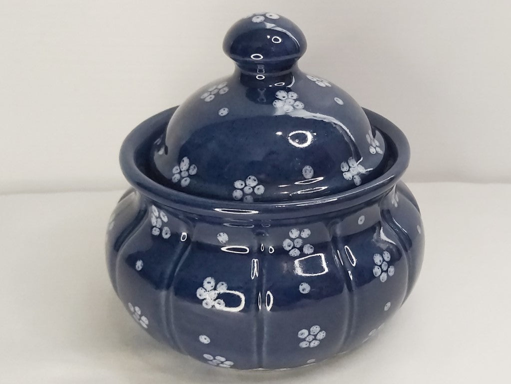 Rare Vintage Austrian Gmundner Dirndl Sugar Bowl With Lid