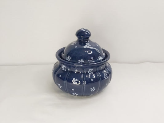 Rare Vintage Austrian Gmundner Dirndl Sugar Bowl With Lid