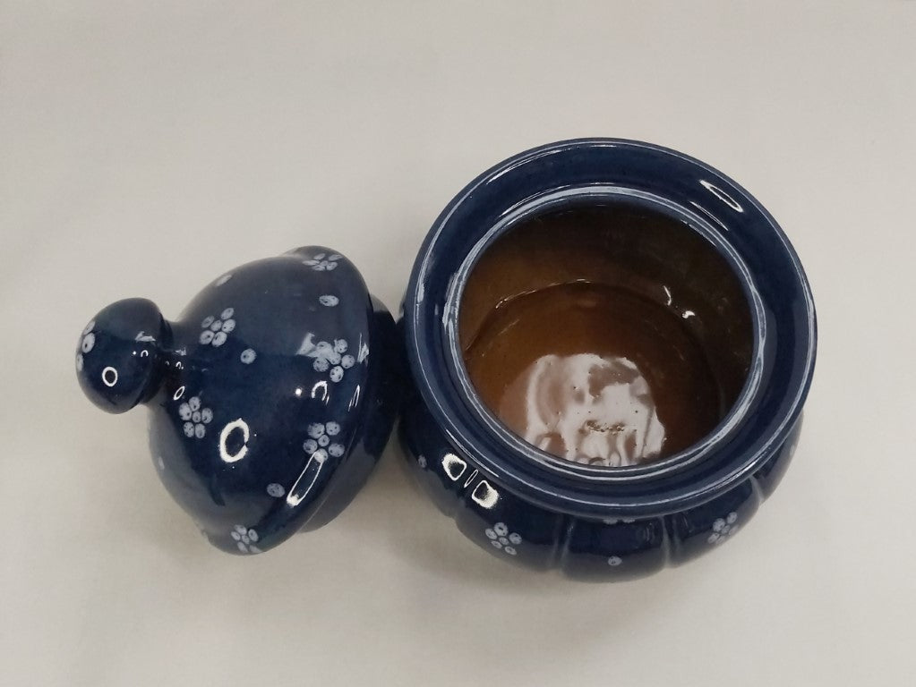 Rare Vintage Austrian Gmundner Dirndl Sugar Bowl With Lid