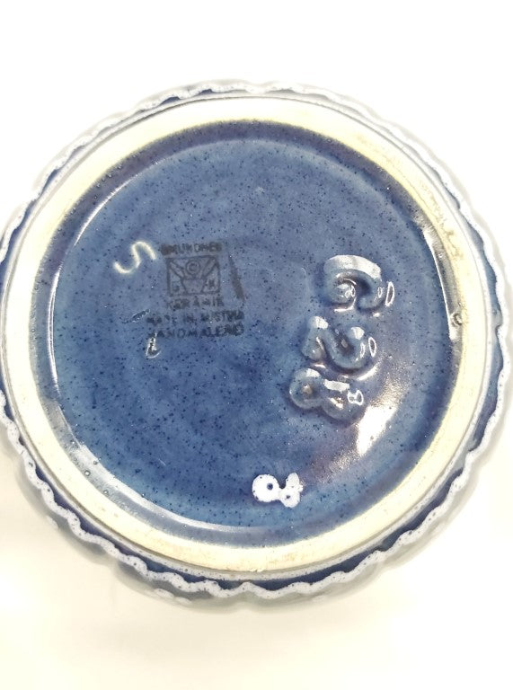 Rare Vintage Austrian Gmundner Dirndl Sugar Bowl With Lid