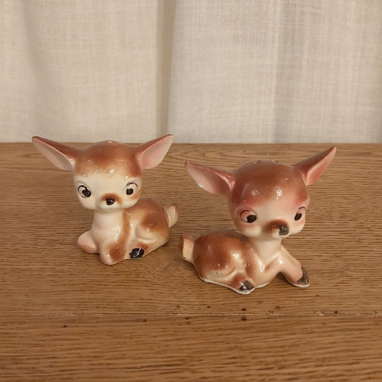 Vintage Fawn Salt and Pepper Shakers