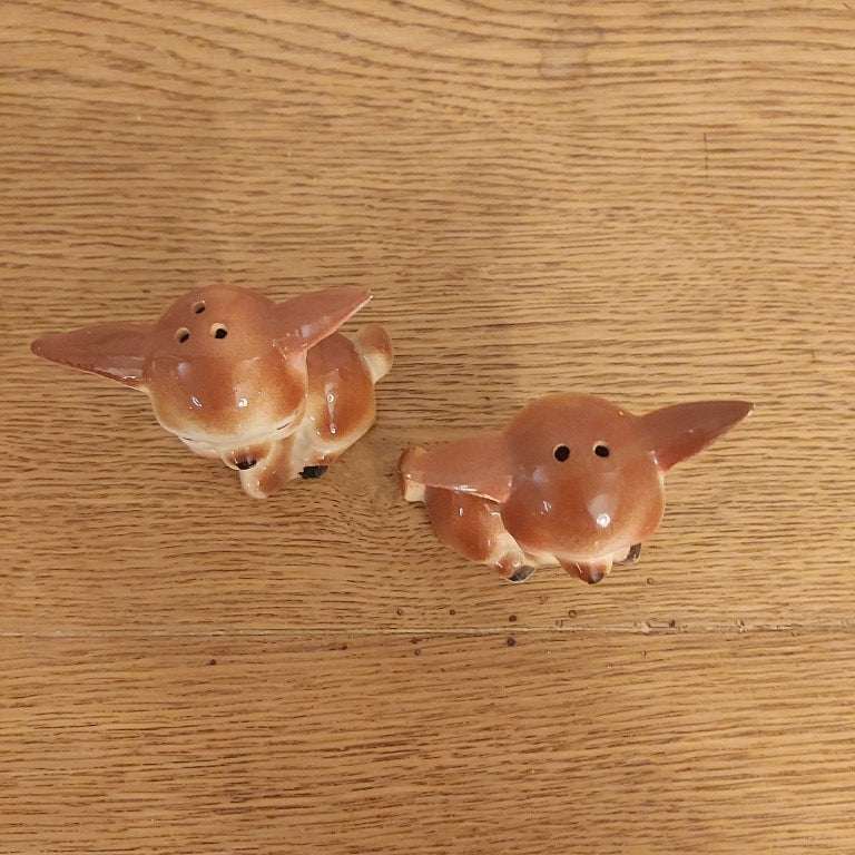Vintage Fawn Salt and Pepper Shakers