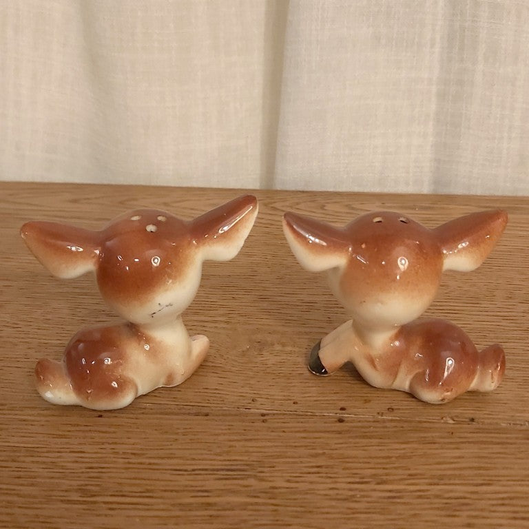 Vintage Fawn Salt and Pepper Shakers