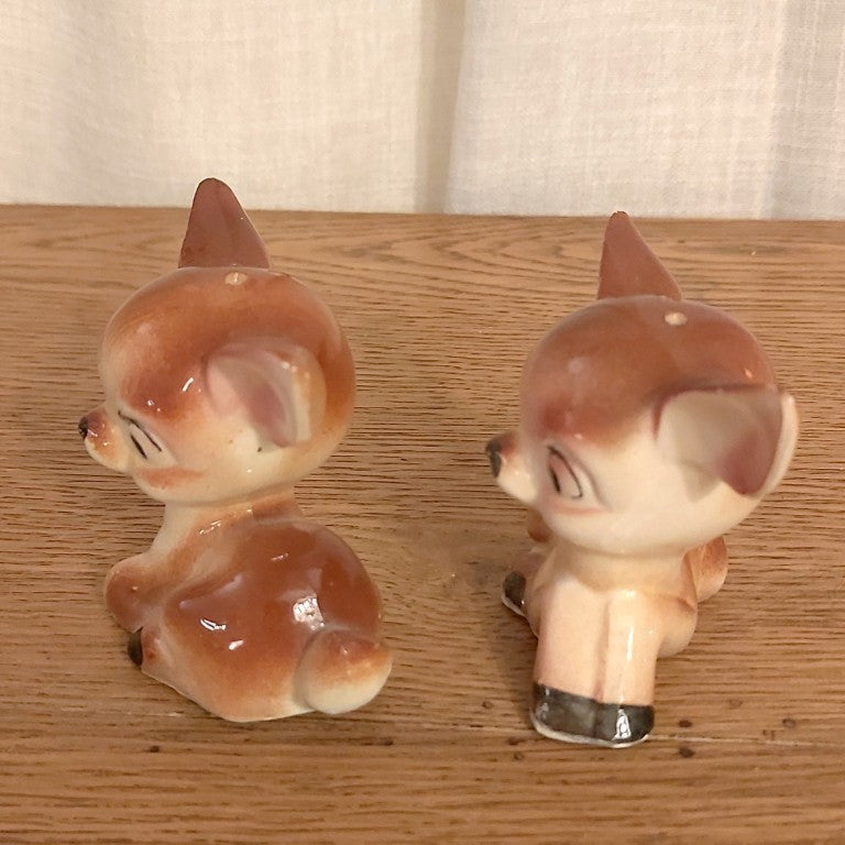 Vintage Fawn Salt and Pepper Shakers