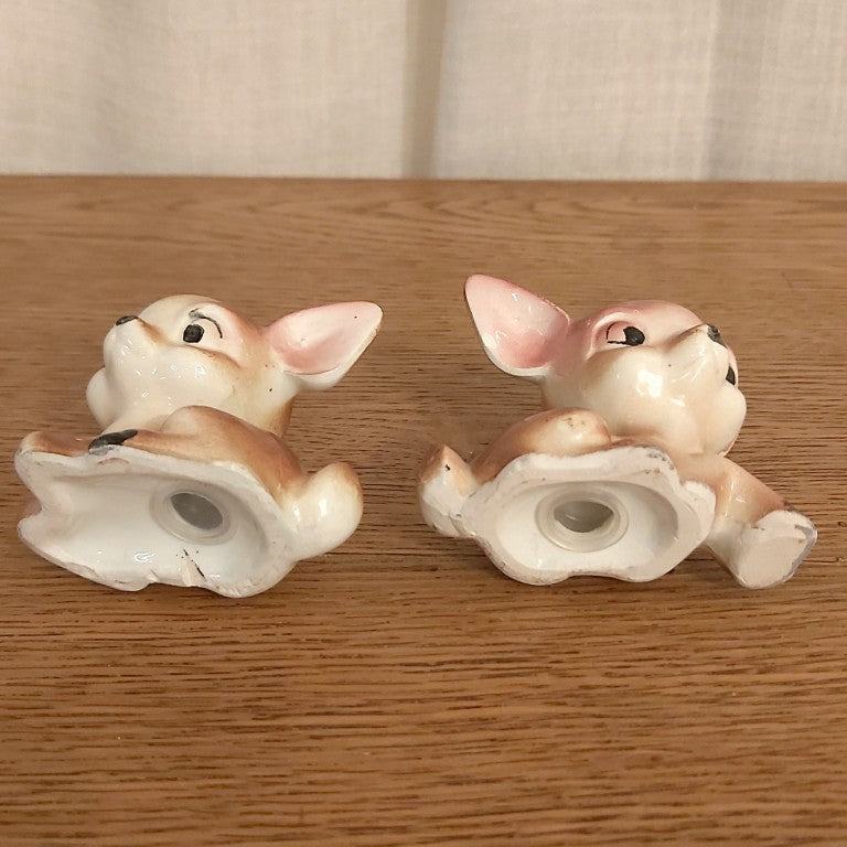 Vintage Fawn Salt and Pepper Shakers