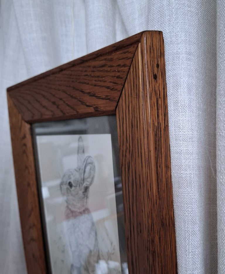 Framed Rabbit Pencil Drawing Signed Monica Davies 1978