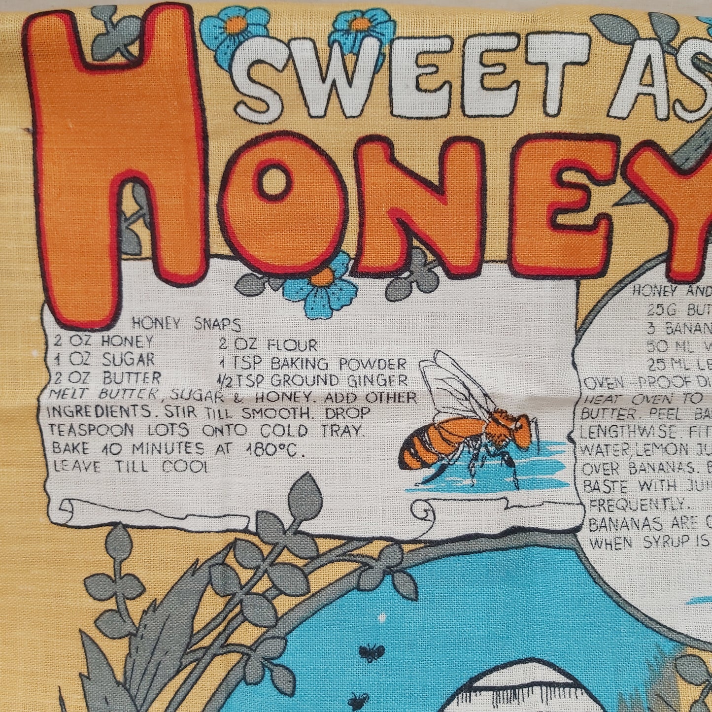 Sweet As Honey Vintage Save the Children Tea Towel