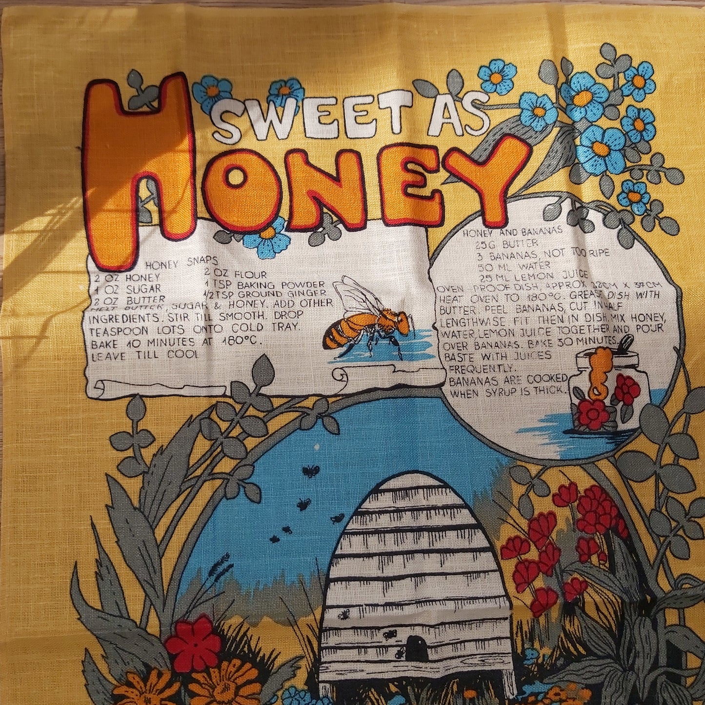 Sweet As Honey Vintage Save the Children Tea Towel