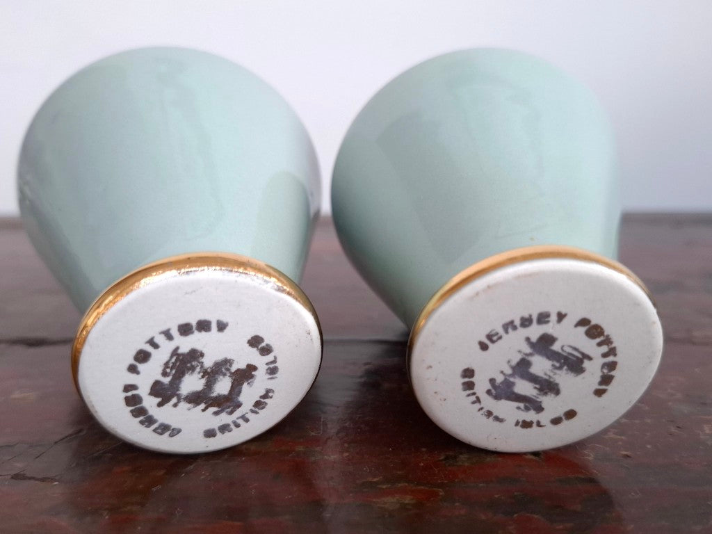 Pair of Jersey Pottery Demitasse Coffee Cups