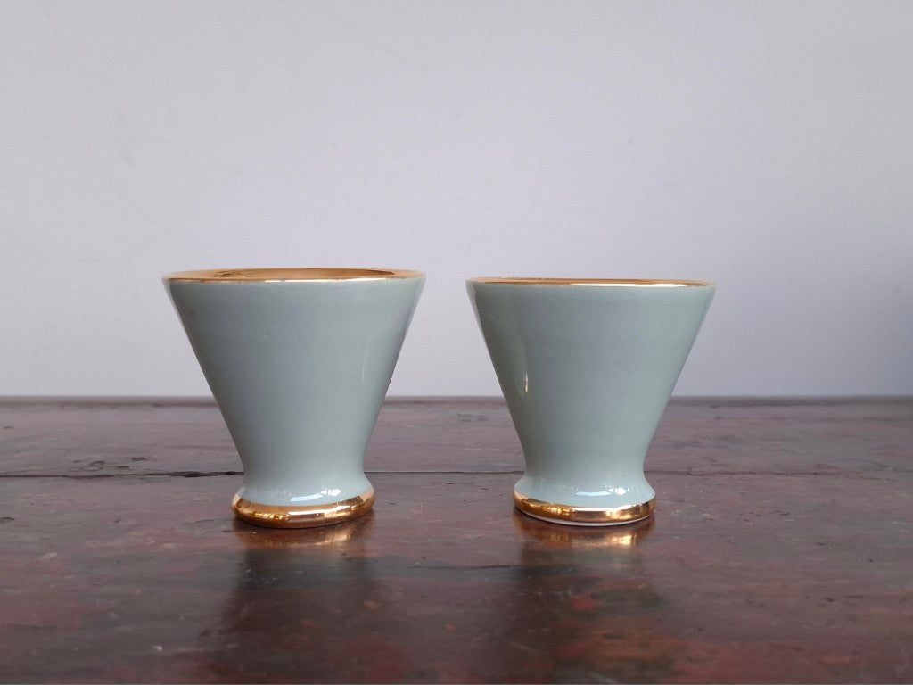 Pair of Jersey Pottery Demitasse Coffee Cups