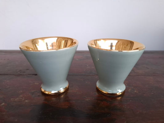 Pair of Jersey Pottery Demitasse Coffee Cups