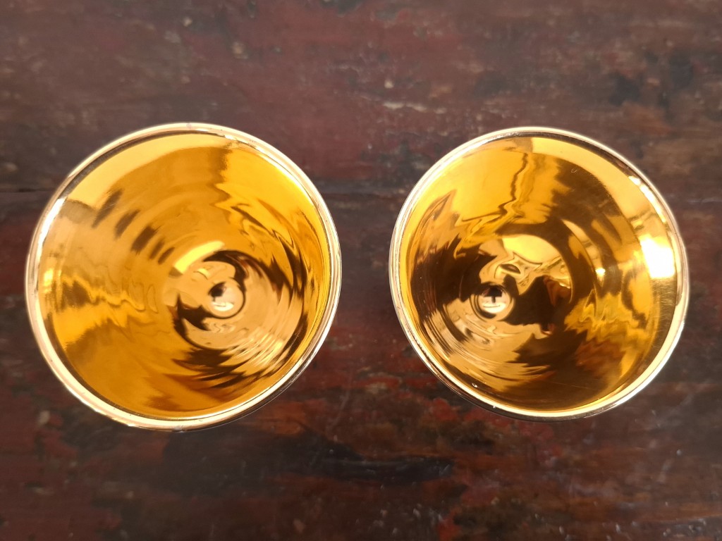 Pair of Jersey Pottery Demitasse Coffee Cups