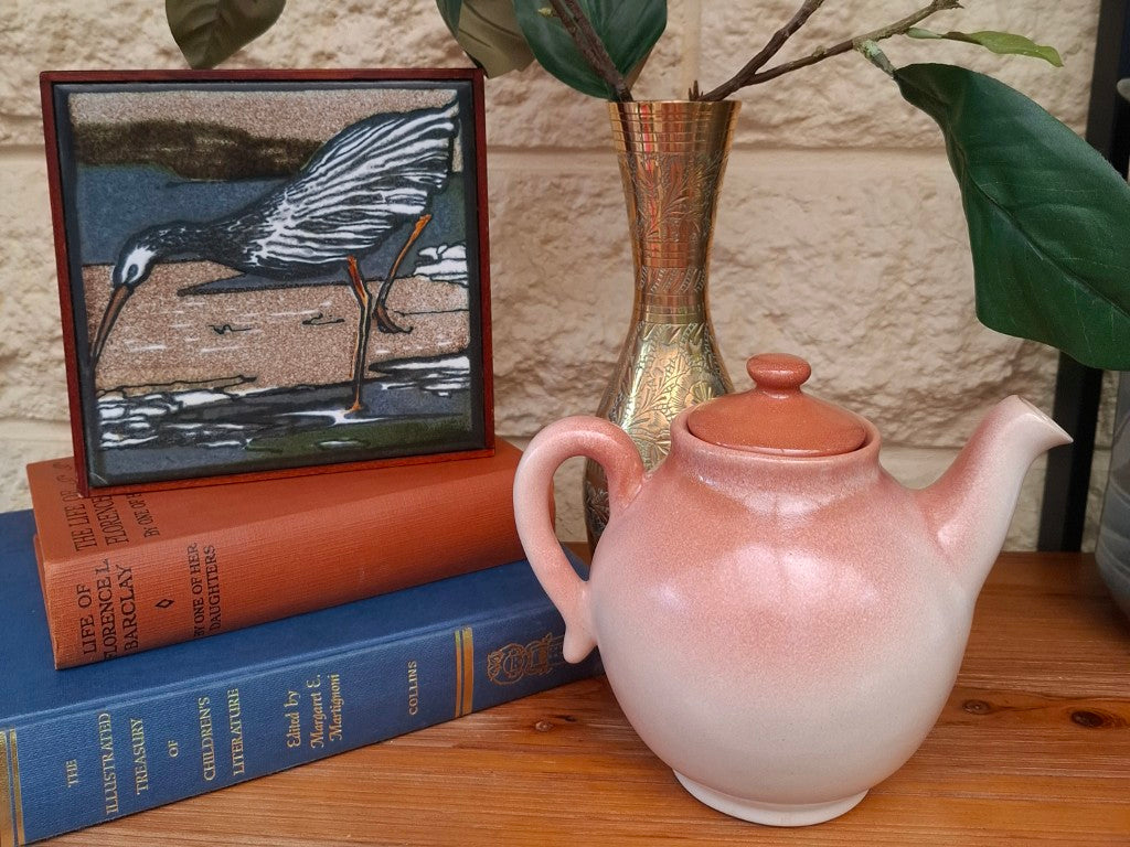 Vintage Monteco Australia Studio Pottery Pink Ombre Tea Pot