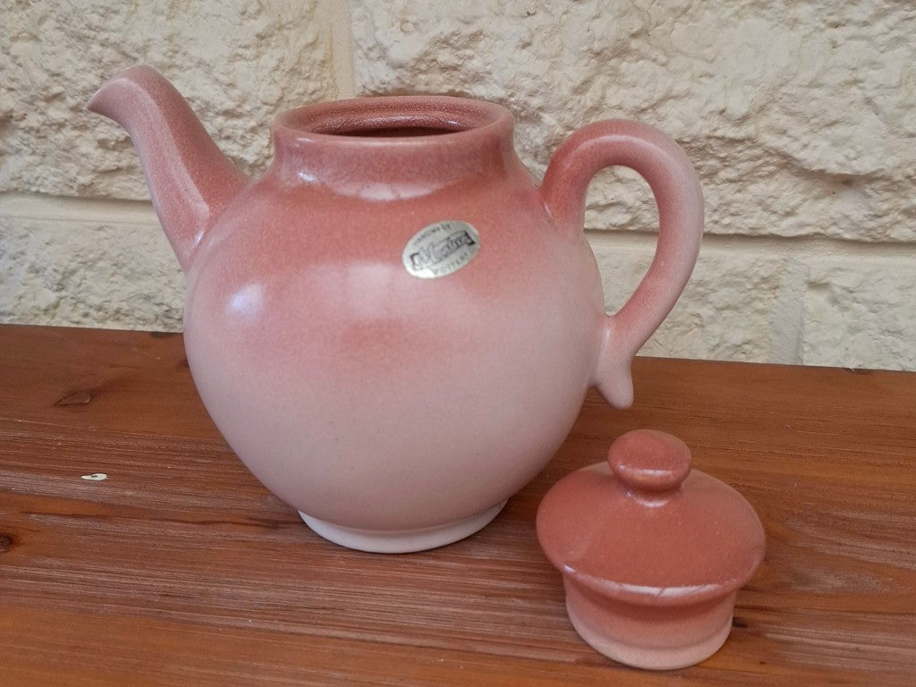 Vintage Monteco Australia Studio Pottery Pink Ombre Tea Pot