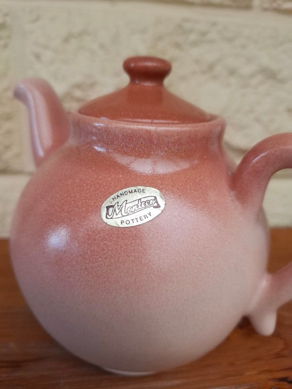 Vintage Monteco Australia Studio Pottery Pink Ombre Tea Pot