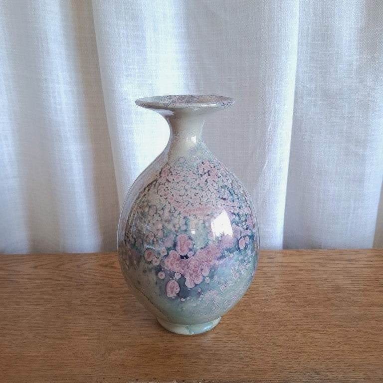Stunning Paul Laird Signed Crystalline Glaze NZ Studio Pottery Vase 24cm | FREE SHIPPING