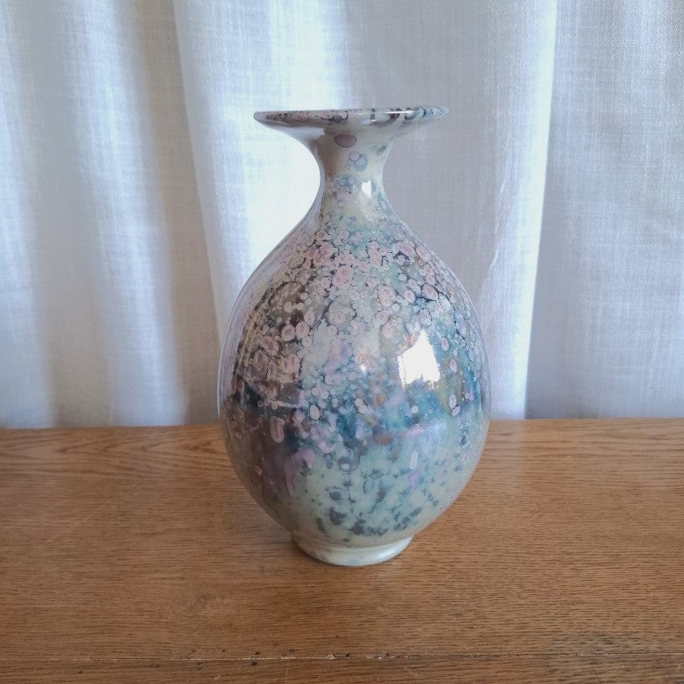 Stunning Paul Laird Signed Crystalline Glaze NZ Studio Pottery Vase 24cm | FREE SHIPPING