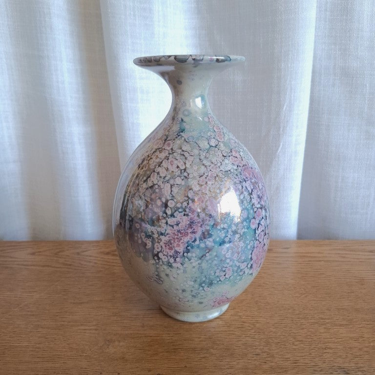 Stunning Paul Laird Signed Crystalline Glaze NZ Studio Pottery Vase 24cm | FREE SHIPPING