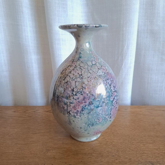 Stunning Paul Laird Signed Crystalline Glaze NZ Studio Pottery Vase 24cm | FREE SHIPPING