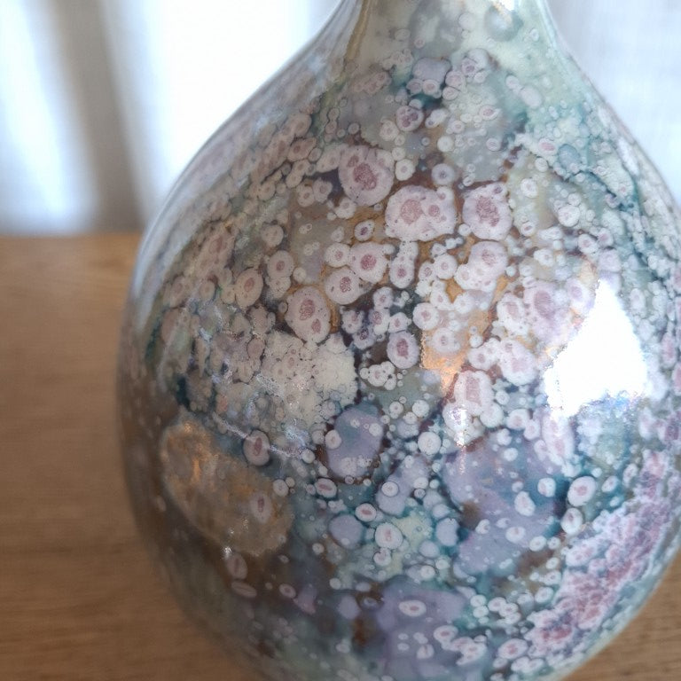 Stunning Paul Laird Signed Crystalline Glaze NZ Studio Pottery Vase 24cm | FREE SHIPPING