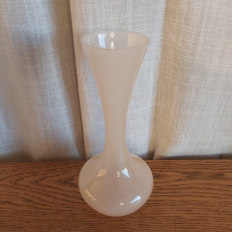 Vintage Powder Pink Opaline Glass Vase