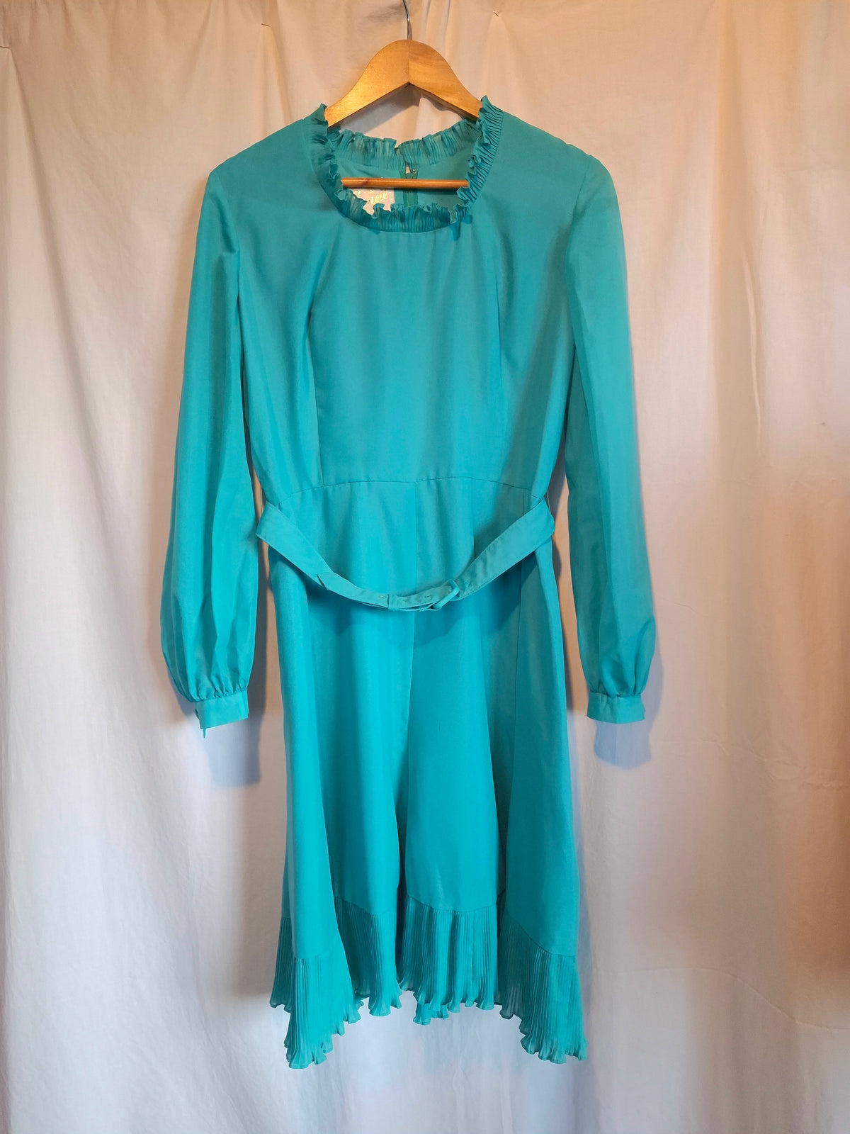 Vintage Soneil Turquoise Long Sleeved Dress