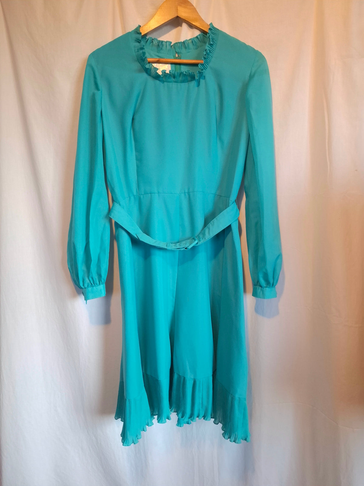 Vintage Soneil Turquoise Long Sleeved Dress