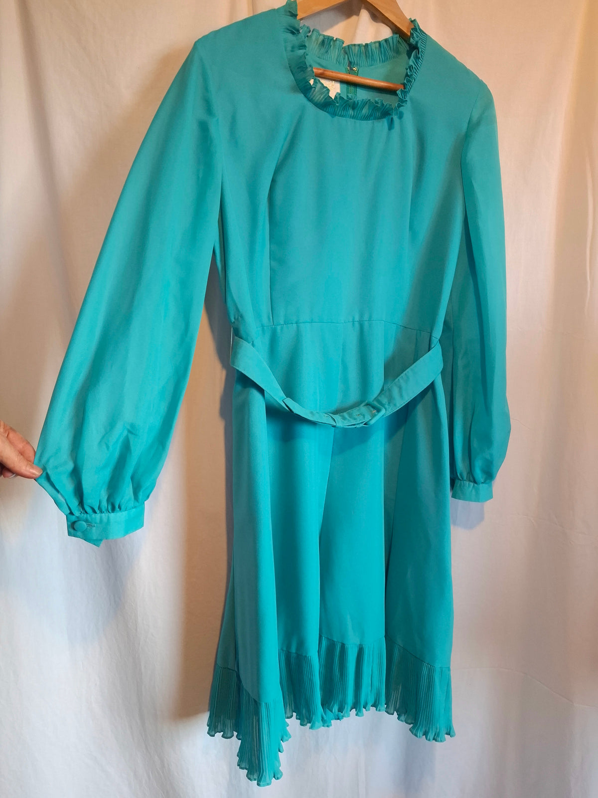 Vintage Soneil Turquoise Long Sleeved Dress
