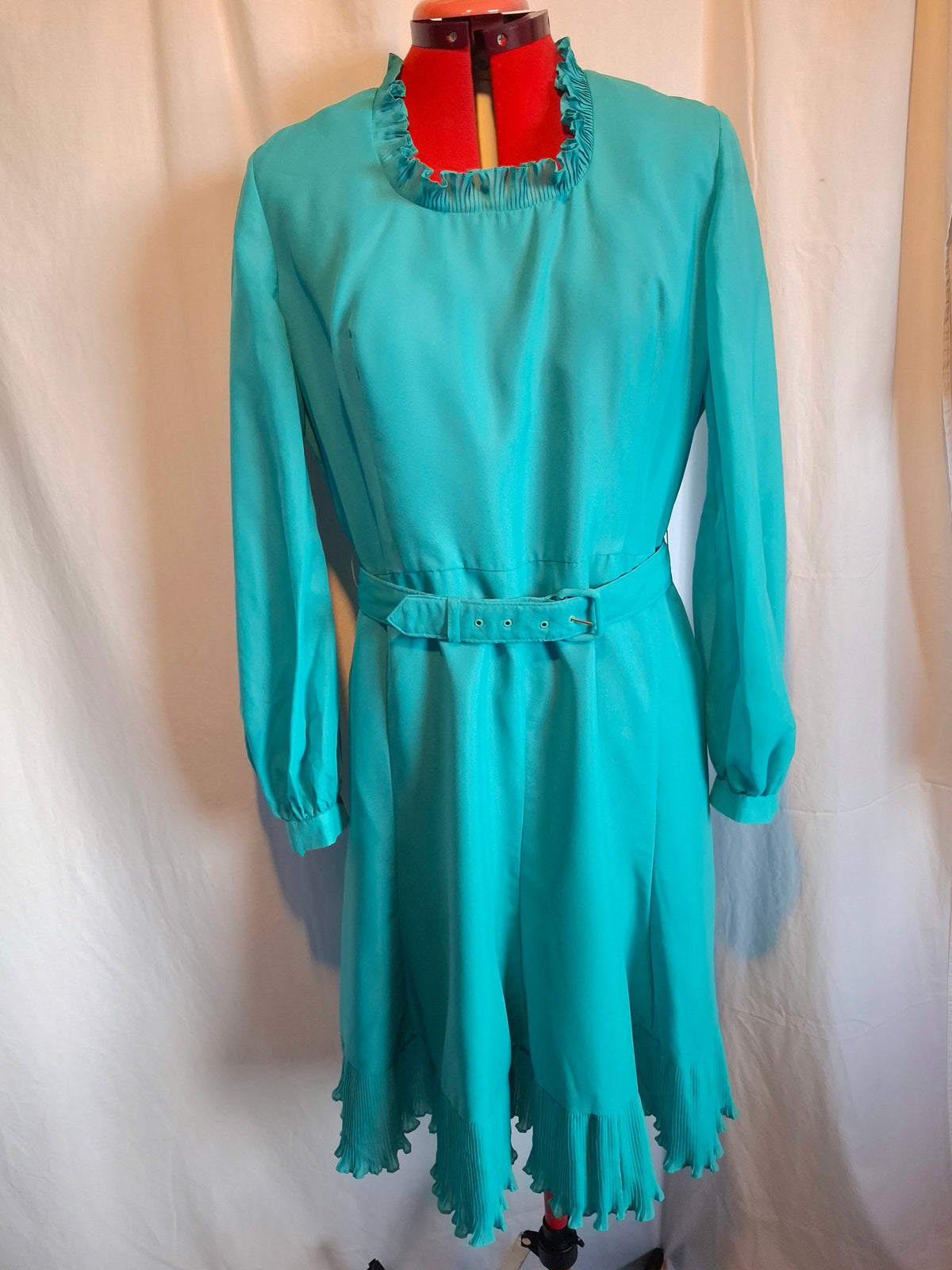 Vintage Soneil Turquoise Long Sleeved Dress