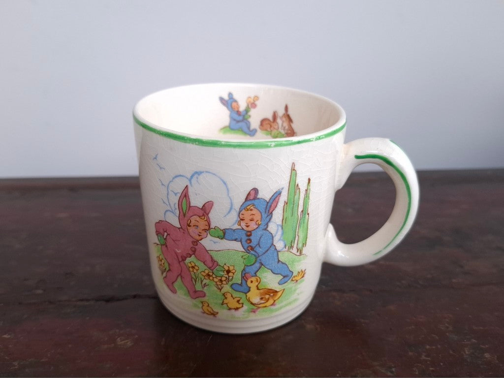 Rare Vintage Meakin Pixie Ware Mug